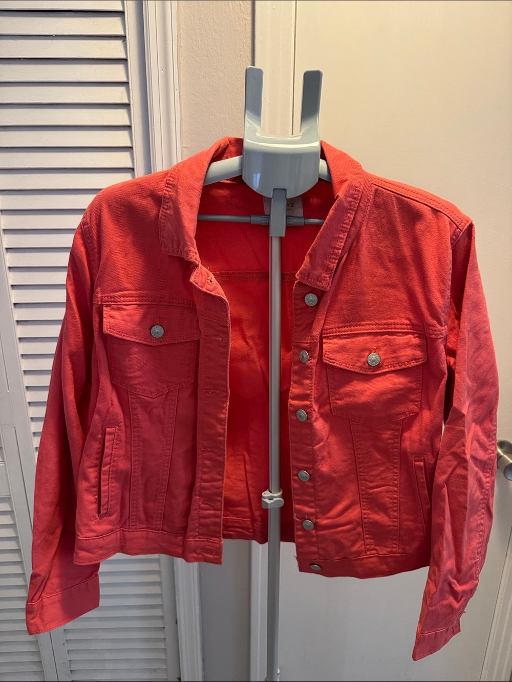 Women’s Coral Denim Jacket - Classic Trucker Style